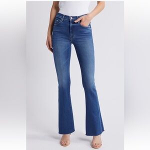 Mother High Waist Fray Hem Flare Leg Jeans